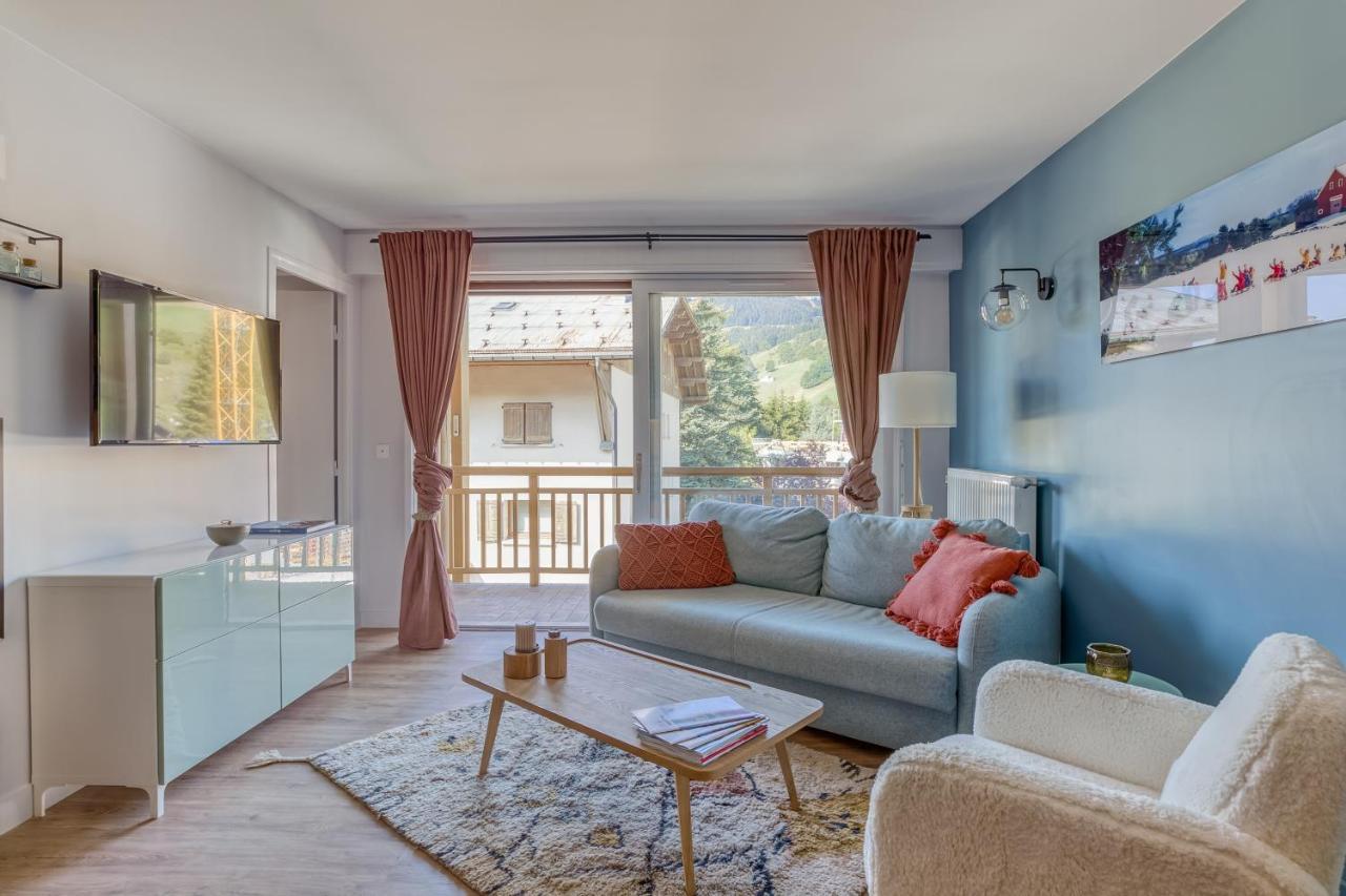 Rare ! Appartement Renove Dans Le Village Pieton De Межев Экстерьер фото
