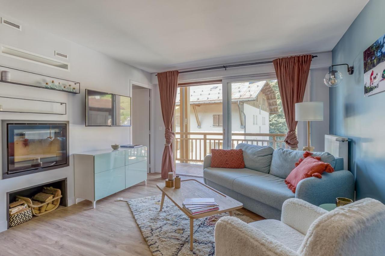 Rare ! Appartement Renove Dans Le Village Pieton De Межев Экстерьер фото